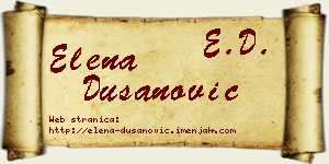 Elena Dušanović vizit kartica